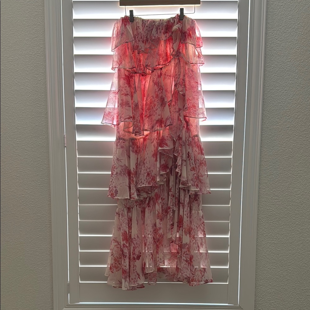 Misa Los Angeles  Floral Ruffle Maxi Dress